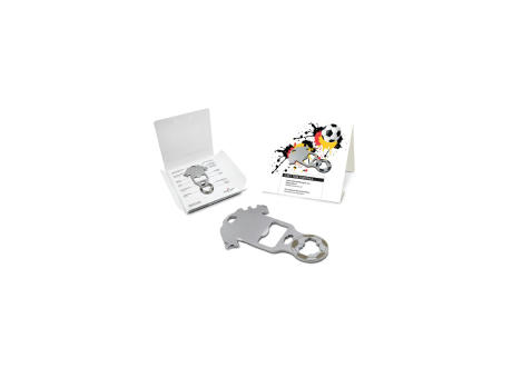 Geschenkartikel: ROMINOX® Key Tool Football / Fußball (18 Funktionen) im Motiv-Mäppchen Deutschland Fußballfan bedrucken