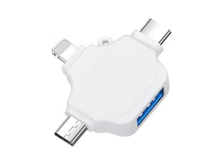 Product image 3in1 OTG Adapter USB 3.0 Weiß Werbeartikel
