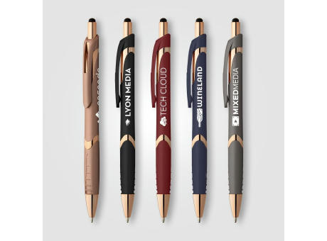 Joplin Softy Roségold Kugelschreiber - m/Stylus bedrucken