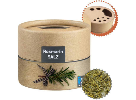 Product image Gewürzmischung Rosmarin-Salz, ca. 52g, Kraftpapierstreuer Mini Werbeartikel