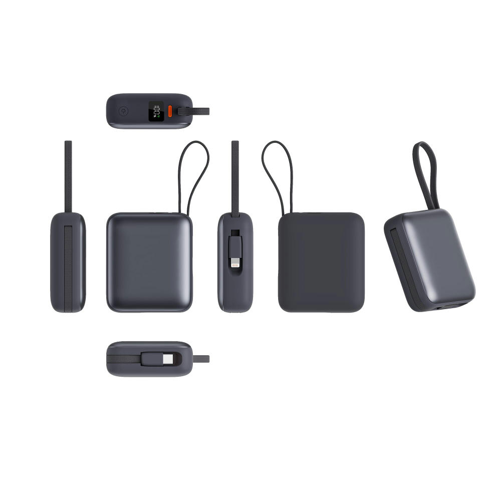 Nova Powerbank 22,5 W Power Delivery mit integrierten Kabeln 10.000 mAh Werbeartikel