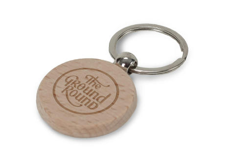 Product image Schlüsselring Holz rund Ø40mm bedrucken