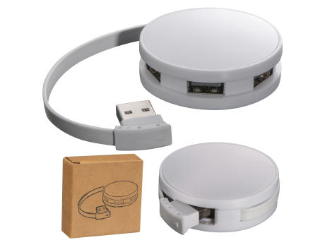 Product image USB Hub aus Kunststoff mit 4 Anschlüssen Werbeartikel