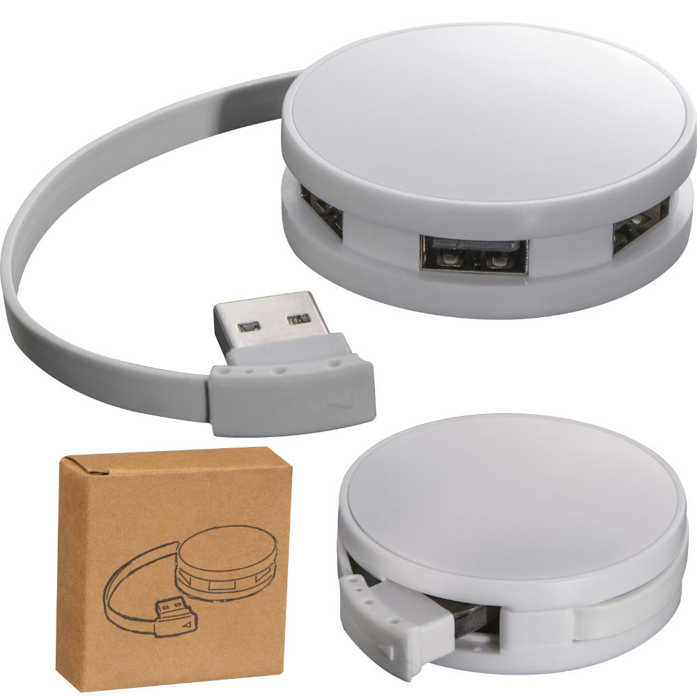 Product image USB Hub aus Kunststoff mit 4 Anschlüssen Werbeartikel