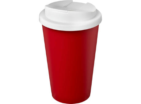 Americano® Eco 350 ml recycelter Becher mit auslaufsicherem Deckel bedrucken