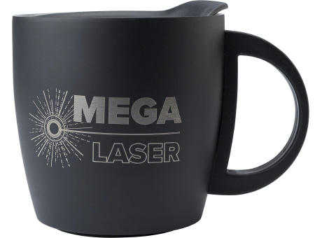 Doppelwandiger Kaffeebecher aus Edelstahl (350 ml) Rania Werbeartikel