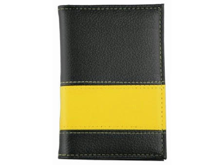 CreativDesign® Ausweistasche "LookPlus" schwarz/gelb Werbeartikel