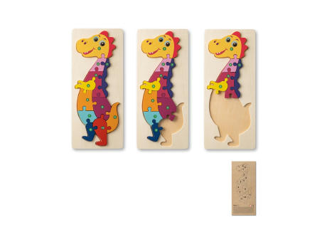 DIPLODOCO. Puzzle in Dinosaurierformat aus Kiefernsperrholz Werbeartikel