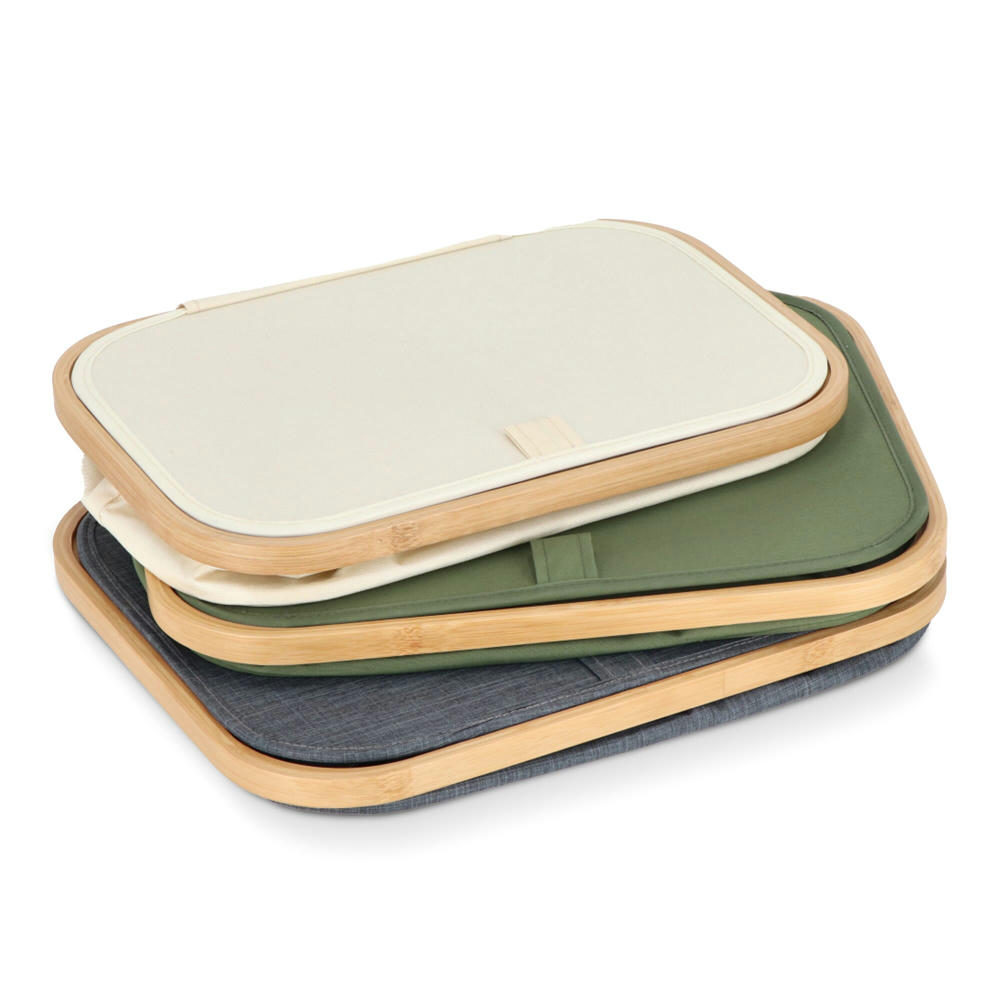 InSideOut faltbarer Korb mit Deckel Sogne 38 x 26 x 25cm rPET Werbeartikel