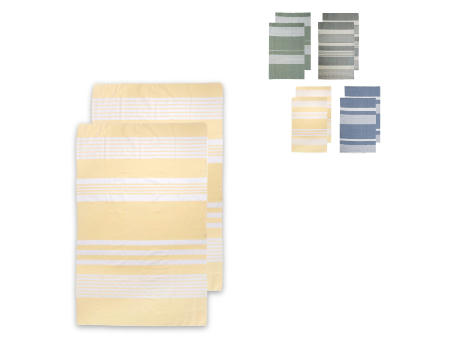 Sagaform Ella hamam Handtuch 2er-Pack 50x70cm  bedrucken