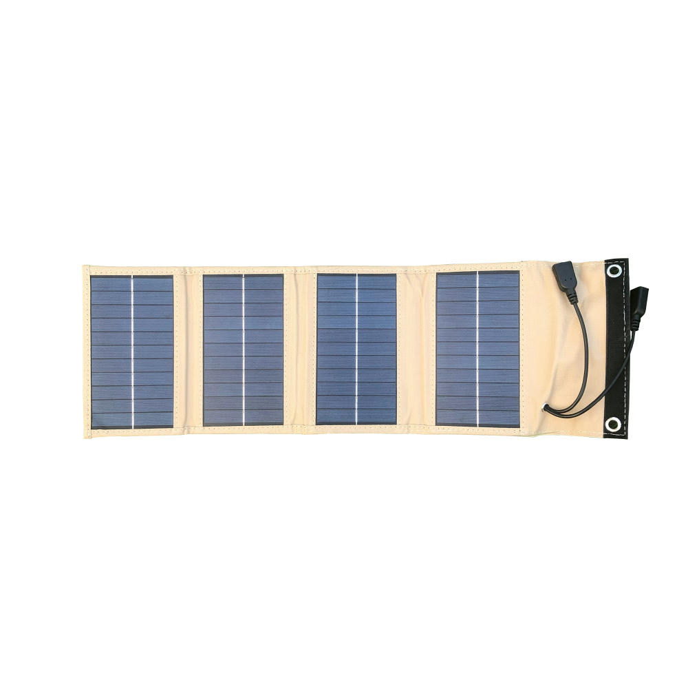 Faltbare Outdoor Solarmatte SM01 mit 4 Solarpanels und 7W Blau Camouflage Werbeartikel