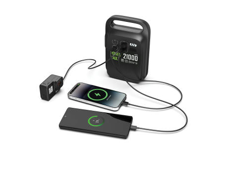 Power Vault 21.000mAh tragbare Powerstation aus RCS rPlastik bedrucken