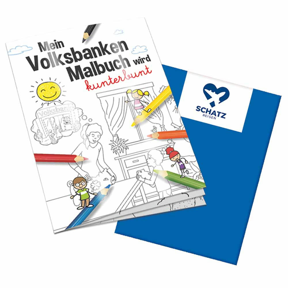 Product image Malbuch / Mal-Set A6 - Volksbanken - Malbuch neutral Werbeartikel