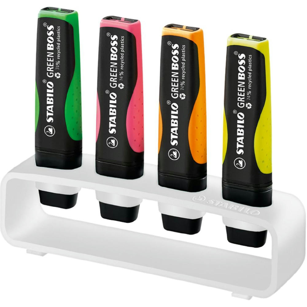 Product image STABILO GREEN BOSS 4er Tisch-Set Leuchtmarkierer Werbeartikel