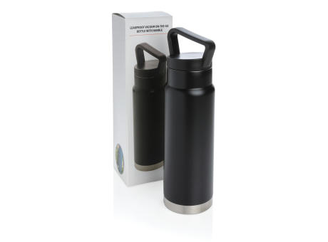 Auslaufsichere Vakuum-Flasche mit Tragegriff Werbeartikel