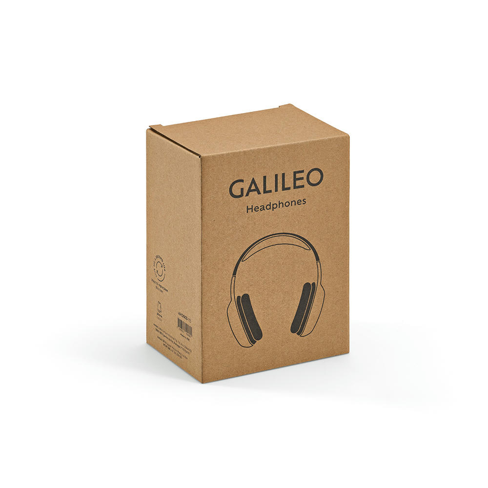 Galileo Kopfhörer aus rABS, 200 mAh. 8 Stunden Wiedergabezeit Werbeartikel