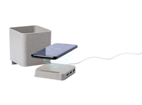 Multifunktionaler Stifteköcher Ampdesk Werbeartikel