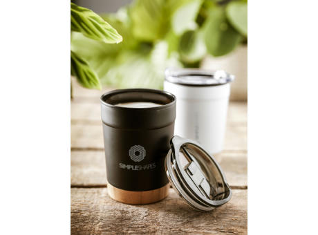 Product image Kobe Bamboo RCS Recycled Steel 350 ml Kaffeebecher bedrucken