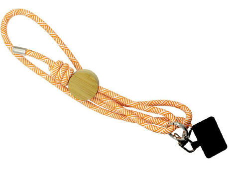 Product image Smartphone-Lanyard 'Madrid', orange RPET Werbeartikel