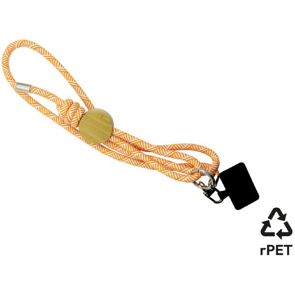 Product image Smartphone-Lanyard 'Madrid', orange RPET Werbeartikel