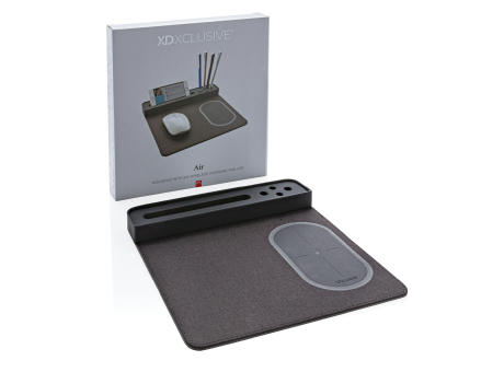 Air Mousepad mit 5W Wireless Charger und USB Werbeartikel