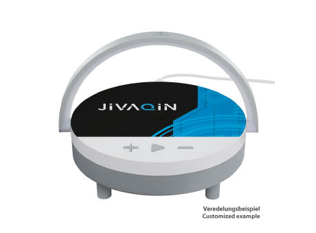 Wireless Lautsprecher inkl 15 Watt Wireless Charger mit Licht REEVES-BOURVILLE Werbeartikel
