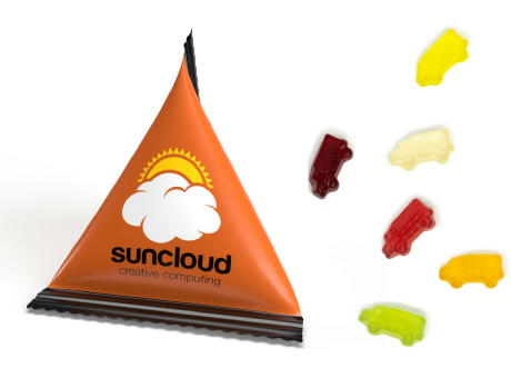 Mini Tetraeder Fruchtgummi Werbeartikel