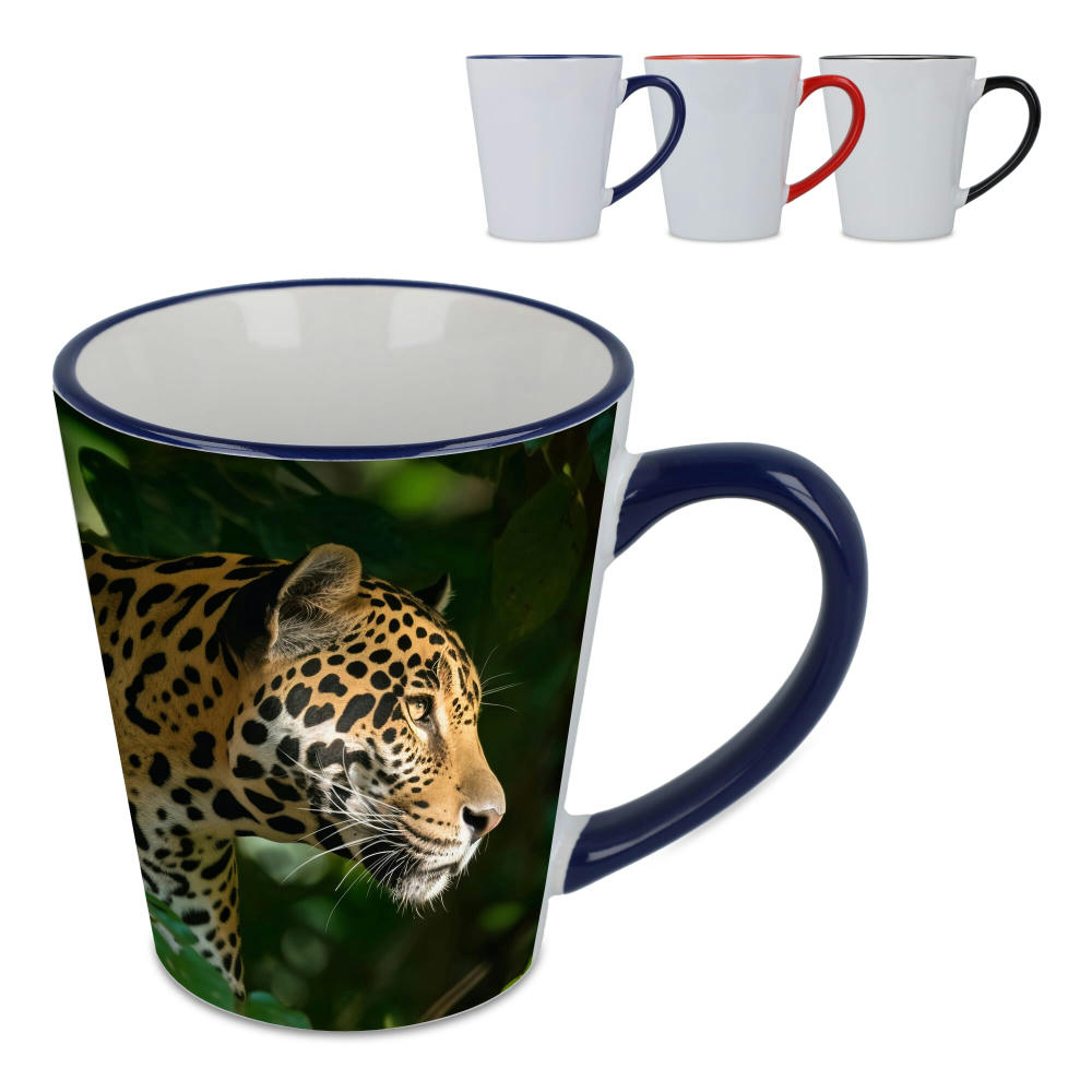 Product image Melbourne Sublimationsbecher farbiger Rand & Henkel 300ml Werbeartikel