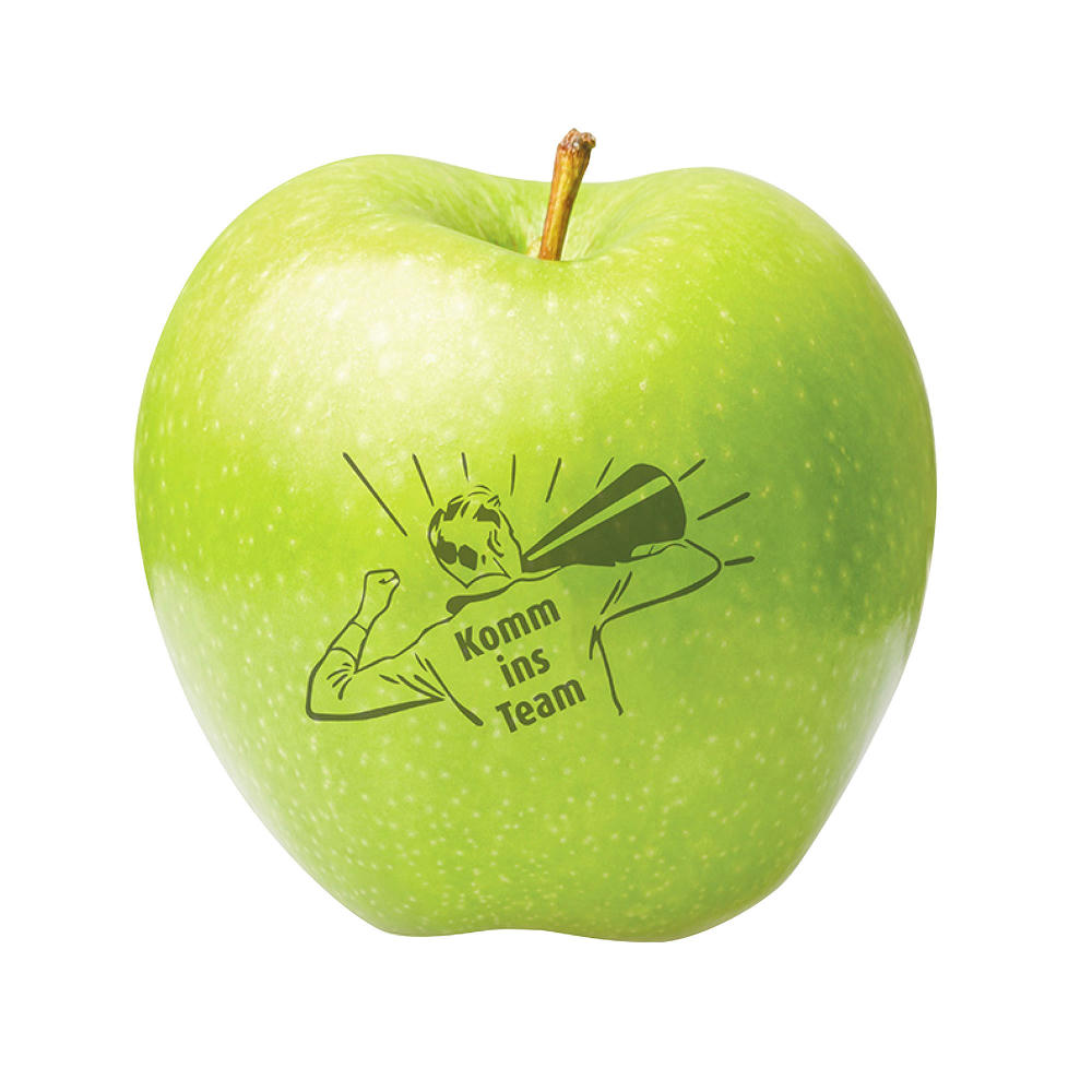 Product image Apfel grün "Komm ins Team" Werbeartikel