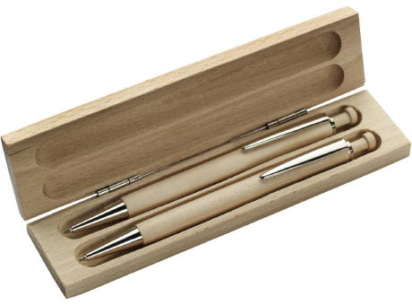 Schreibset aus Ahornholz Morris Werbeartikel