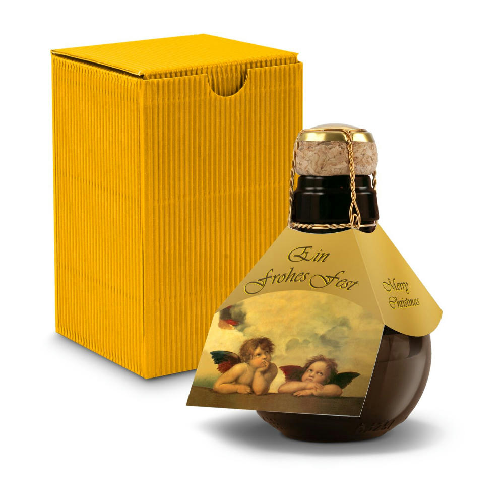 Product image Kleinste Sektflasche der Welt! Raffael - Inklusive Geschenkkarton in Gelb, 125 ml Werbeartikel