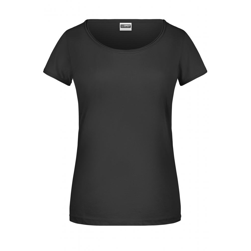 Ladies'-T - T-Shirt mit trendigem Rollsaum Werbeartikel