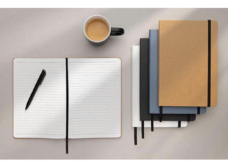 Craftstone A5 Notizbuch aus recycelt. Kraft- und Steinpapier bedrucken