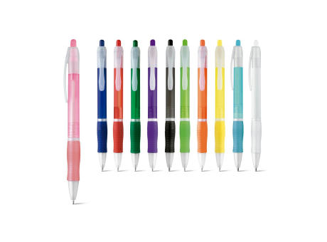 SLIM BK. Kugelschreiber aus ABS mit Gummigriff Werbeartikel