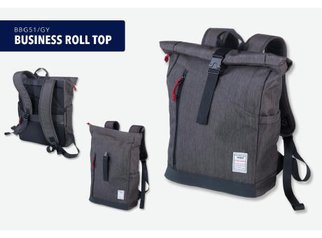 TROIKA Roll Top Rucksack BUSINESS ROLL TOP Werbeartikel