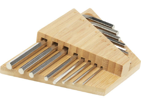 Product image Allen Inbusschlüsselsatz aus Bambus Werbeartikel