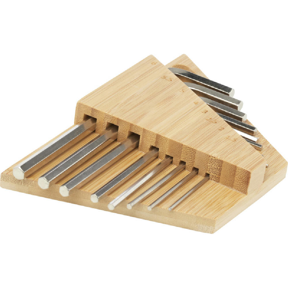 Product image Allen Inbusschlüsselsatz aus Bambus Werbeartikel