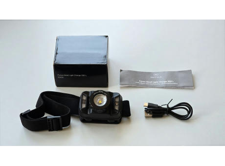 Aufladbare LED Stirnleuchte mit Sensorfunktion "Focus Head Light Charge 220 L" Werbeartikel