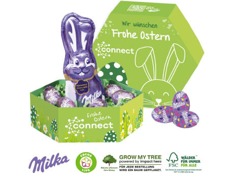 Product image GROßES OSTERNEST MIT SCHOKOLADE VON MILKA Werbeartikel