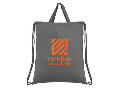 Product image Palma - Rucksack & Tragetasche mit Kordelzug aus recycelter Baumwolle (140 g/m²) Werbeartikel