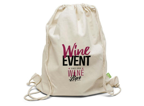 MONTREAL - BIO-Baumwollrucksack mit Kordelzug bedrucken