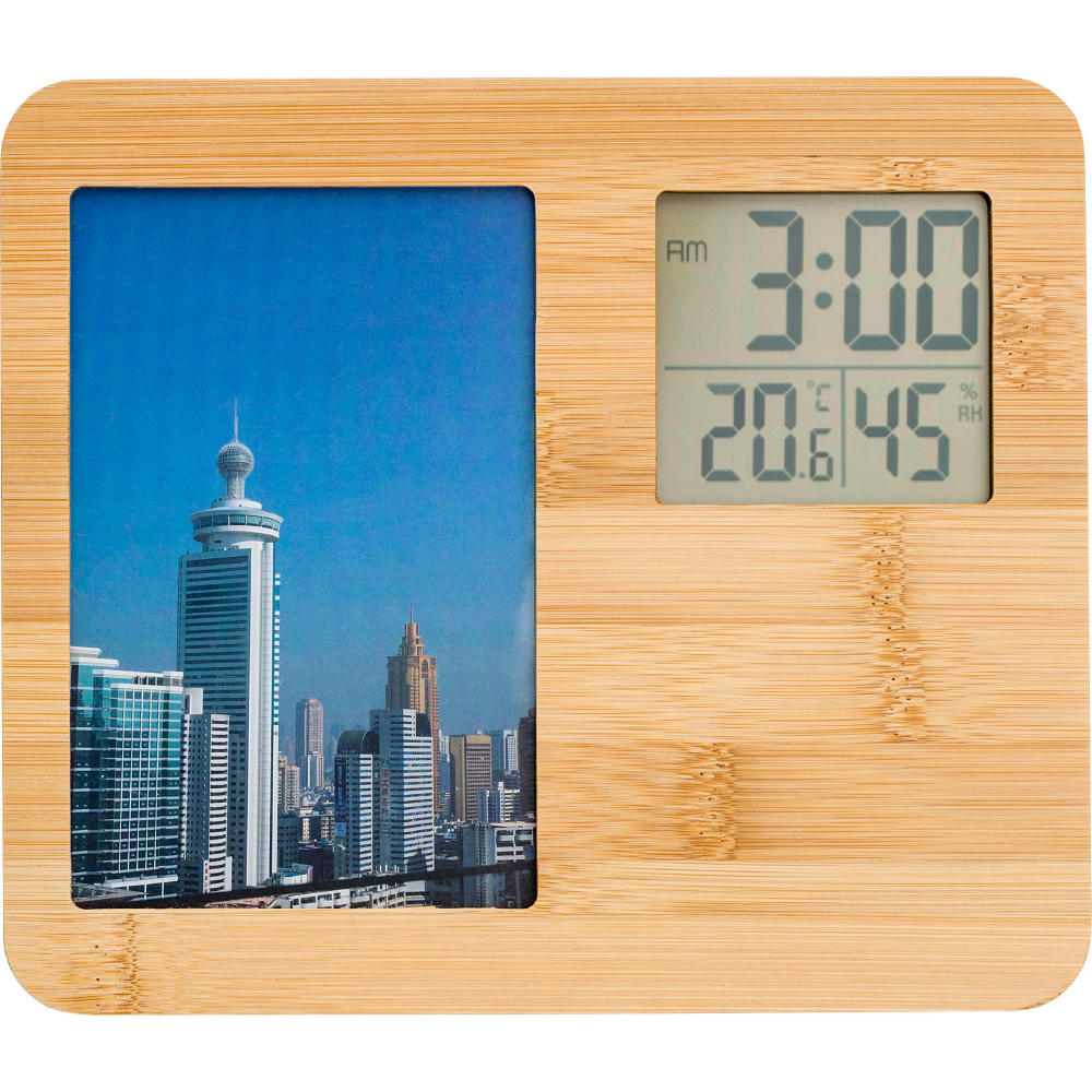 Wetterstation aus Bambus Colton Werbeartikel