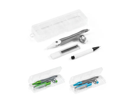 GEOM. Geometrie-Schulset in einem PP-Etui Werbeartikel