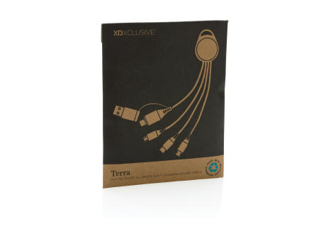 Terra 6-in-1-Ladekabel aus RCS recyceltem Aluminium bedrucken