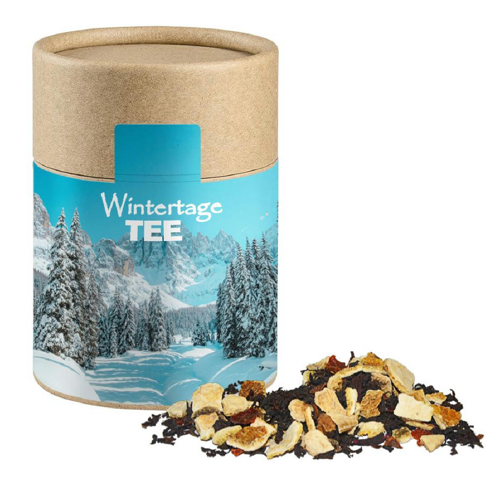 Product image Wintertage Tee, ca. 50g, Kraftpapierdose Midi Werbeartikel