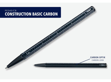 TROIKA Multitasking-Kugelschreiber CONSTRUCTION BASIC CARBON bedrucken