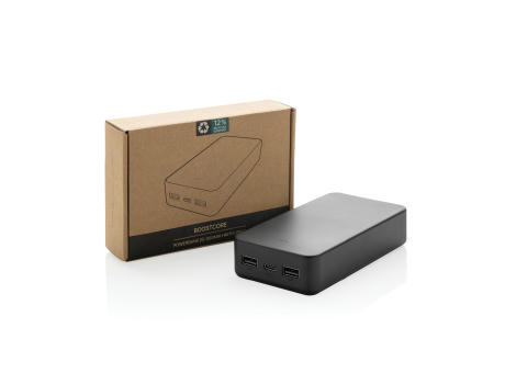 Boostcore 20.000mAh Powerbank aus RCS rec. Kunststoff bedrucken