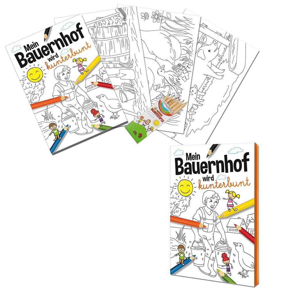 Malbuch / Mal-Set A6 - Sparkassen - Malset neutral Werbeartikel