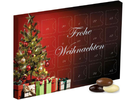 Mandel-Schoko-Trio, ca. 120g, Adventskalender Mini bedrucken