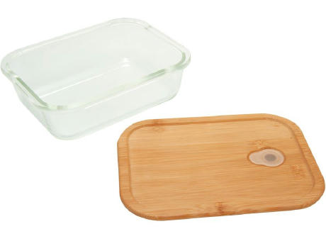 Glasbento 'Iwaki', mit Bambusdeckel Werbeartikel